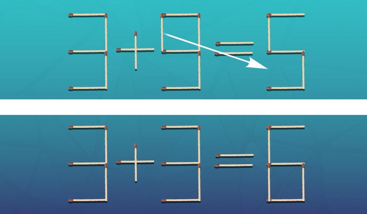 Ktorú zápalku treba presunúť, aby bola rovnosť správna: hádanka pre géniov