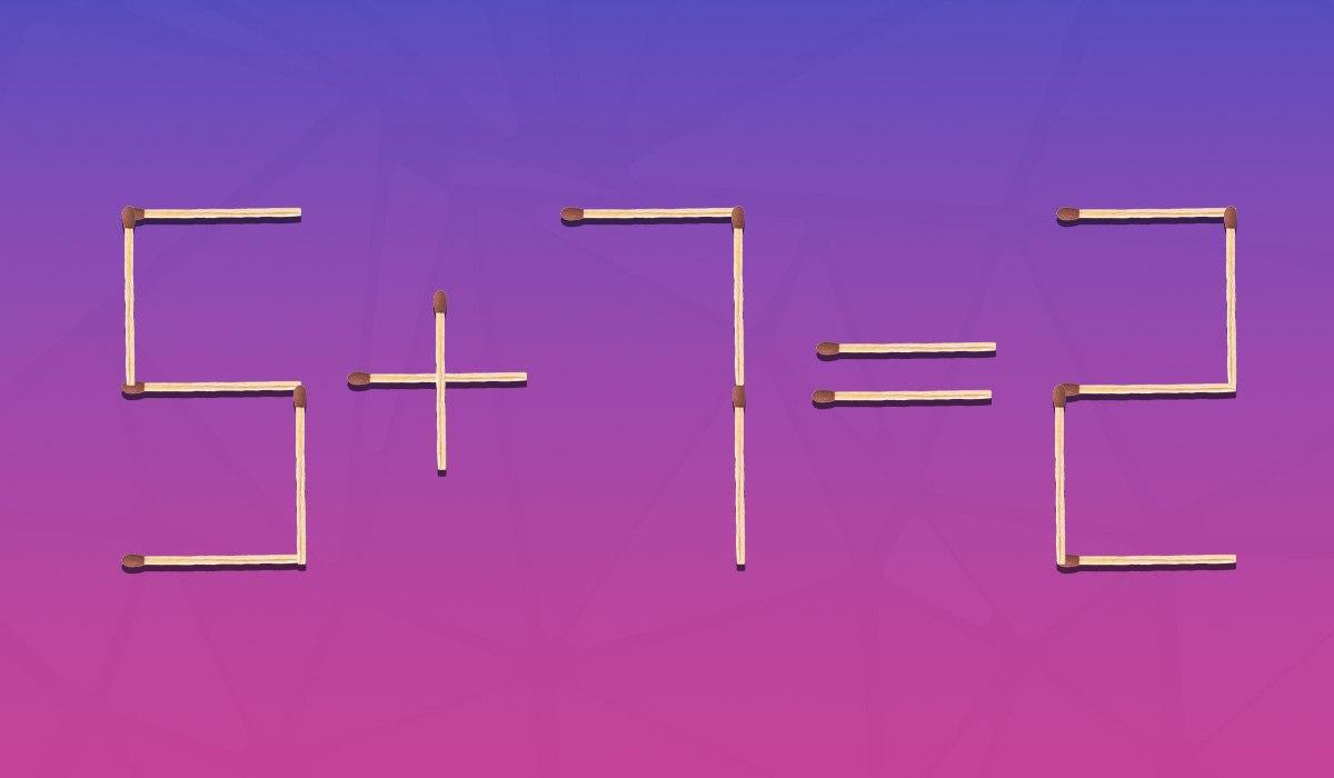 Musíte presunúť jednu zápalku a rovnosť sa stáva správnou: test inteligencie