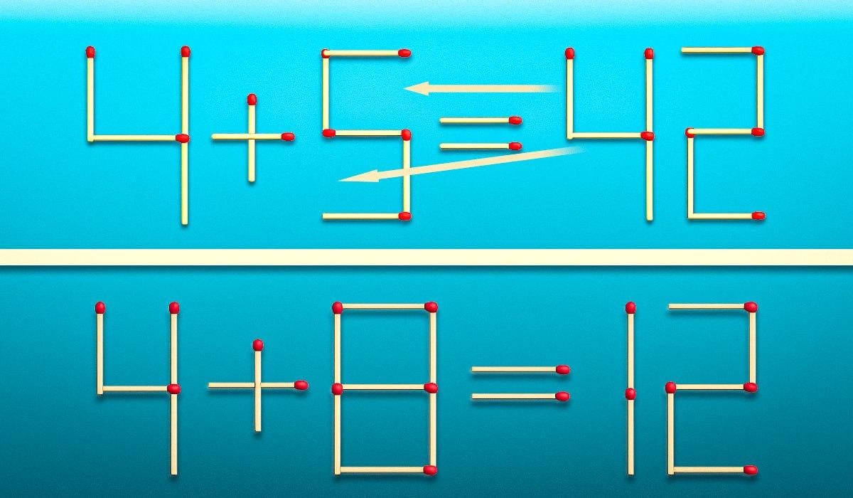 Potiahnite 2 zápalky a rovnosť sa stane správnou: rýchly IQ test