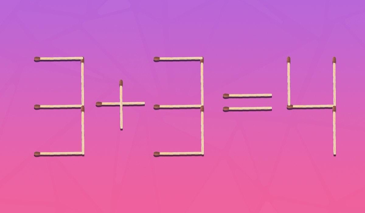 Ktoré dve zápalky treba presunúť, aby sa opravila chyba: rýchly inteligenčný test